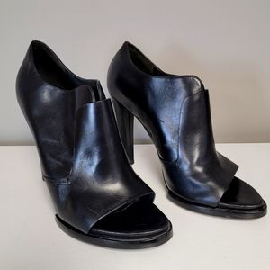 Alexander Wang Leather Vero Cuoio Peep Toe Booties (38.5) US 8.5